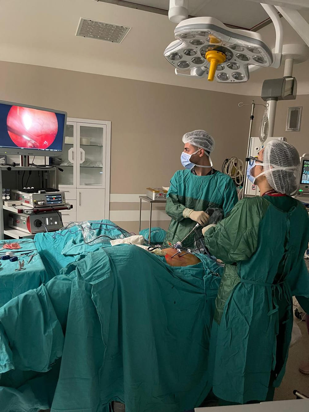 Gynecological surgery operation theatre team